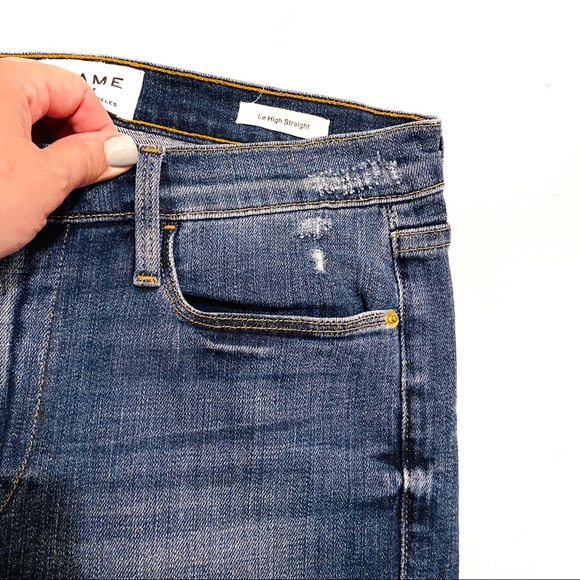 FRAME Le High Skinny Crop Jean with Raw Hem - Picture 3 of 6